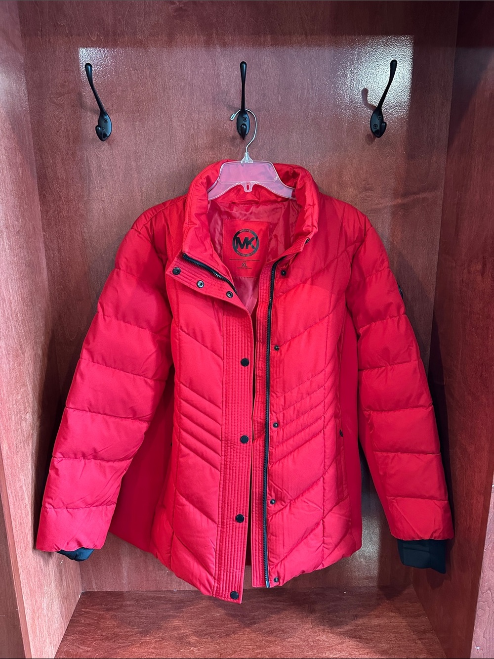 Michael Kors Bright Red Women’s Quilted Puffer Jacket